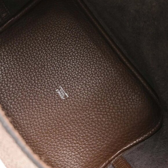 Hermes Chocolat Taurillon Clemence Picotin 22 MM Handbag - Picture 7 of 11